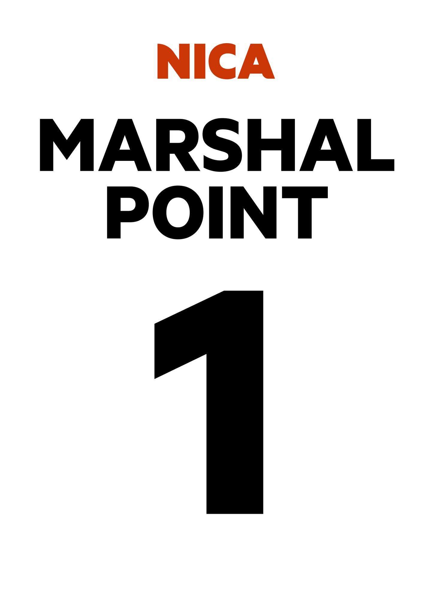 Official NICA Course Marking Signs